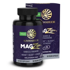 Magnesium Supplement L-Theanine Capsules Mood Sleep & Stress Support with Mag...