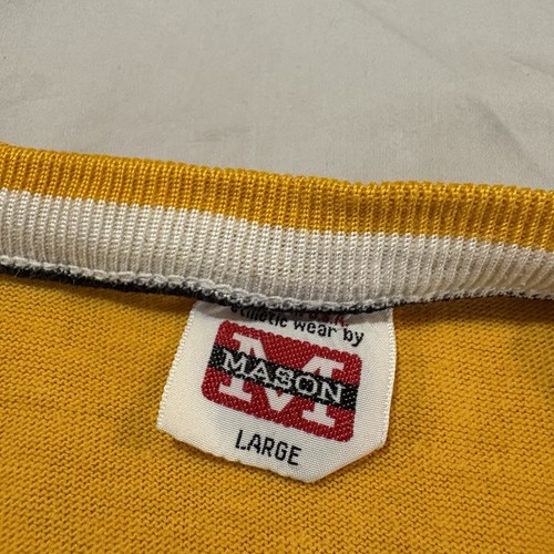 Camicia da baseball vintage anni 60 Mason taglia L gialla USA grande vera - Foto 4 di 14