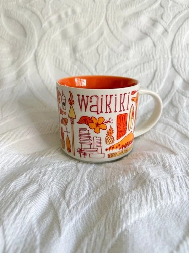 Starbucks Waikiki Hawaii 14oz Mug Been There Series Across The Globe