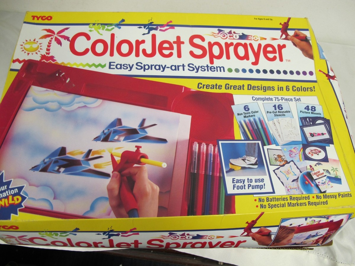 TYCO COLORJET SPRAYER VINTAGE 90'S TOY SPRAY ART SYSTEM NEW IN BOX
