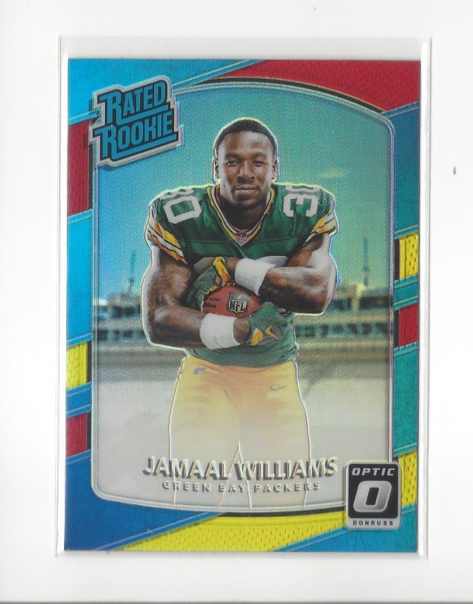 2017 Donruss Optic Red and Yellow #167 Jamaal Williams RR Rookie Packers Saints