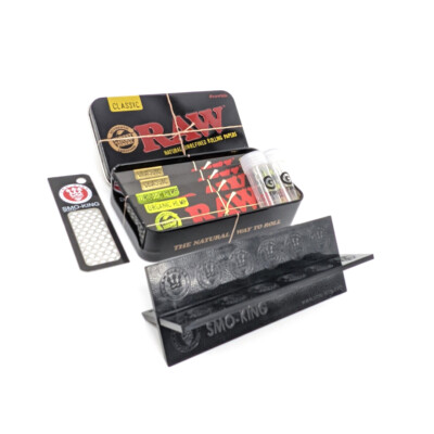 G TIPS x RAW Black Classic and Organic Gift Tin Set - Exclusive Ultimate Table