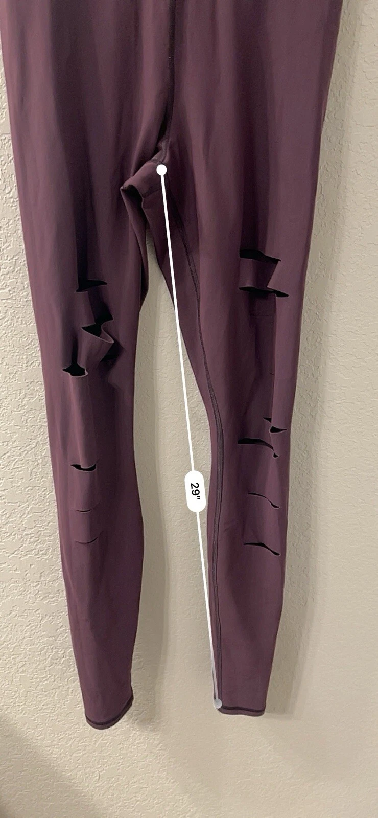 alo-yoga high waisted ripped warrior leggings