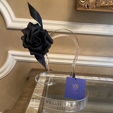 NWT Philip Treacy Black Flower W/ Swirl Fascinator