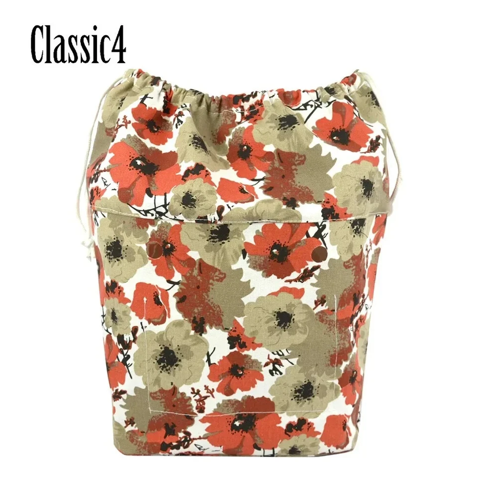 Bolso O con cordón floral inserción de forro interior para organizador clásico grande mini obag Foto 4 de 4