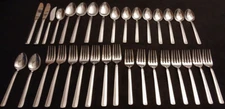 Lot Of 33 Ekco Eterna Atwood Stainless Japan Mixed Flatware Piece Lot