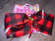 NEW JoJo Siwa Bow Collection Red Plaid Farmhouse With Bells   