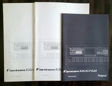 Roland Fantom G6/G7/G8 original Owner's Manual, Sound List, Quick Start Guide