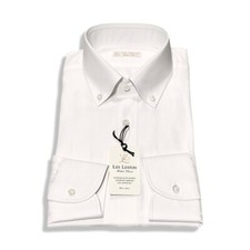 Les Leston Carlo Riva Bespoke Mens Long Sleeve Dress Shirt White Size L