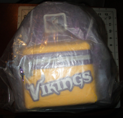 【Lounge Fly】NFL Minnesota Vikings Sequin Mini Backpack Loungefly Minnesota Vikings Sequin Mini Backpack