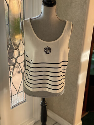 St John white/navy top sz M