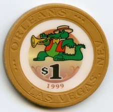 1 Casino Chip from The Orleans Las Vegas 1999