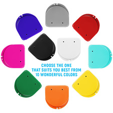 2PK Retainer Case, Denture Storage Box, Mouthguard Container,Dental Aligner Case