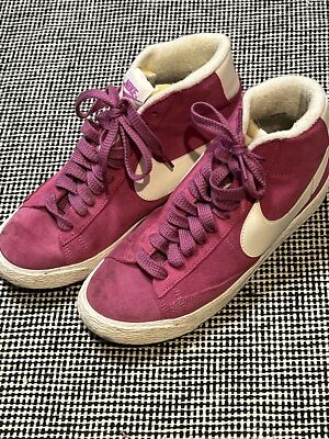 Nike Blazer Mid High Premium Wildleder Hot Pink Weiß Turnschuhe Größe UK 5 518171-604