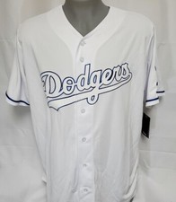 Mens MLB Fanatics Cool Base LA Los Angeles Dodgers White Pop B&T Baseball Jersey