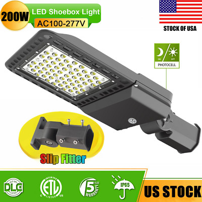 200W LED Parking Lot Light Commercial Outdoor Shoebox Fixture Street Lamp IP65