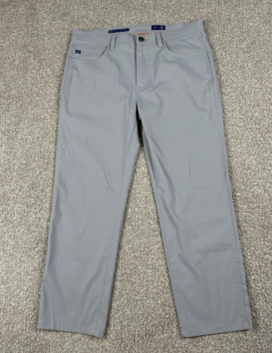 Stitch Britches Hose Herren 34x30 grau Chino Stretch Preppy gerades Bein *35x26 - Bild 1 von 12