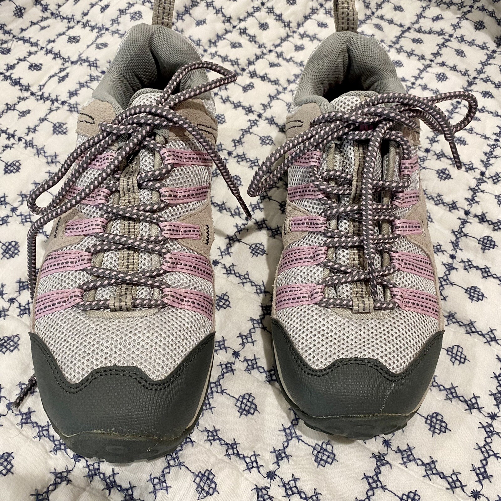 Scarpa da trekking bassa in rete grigio chiaro rosa Merrell taglia 7