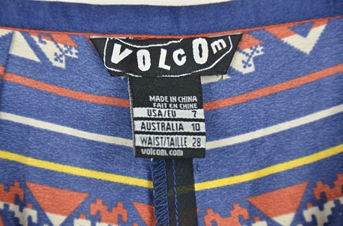 Volcom Womens Colorful Casual Peer Pressure Skort Front Zip Pockets Size 7 - Picture 5 of 7
