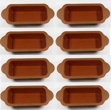 8-pk Ever Ocean Silicone Loaf Pan for Subway Heating Tray Baking Bread mold