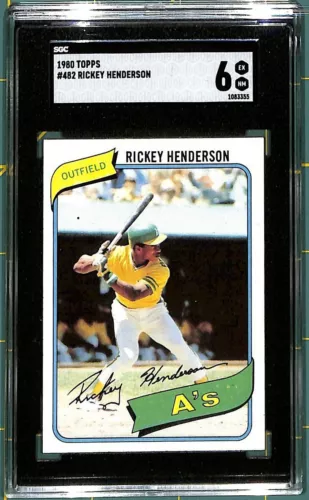 1980 Topps#482 Rickey Henderson (RC) SGC 6