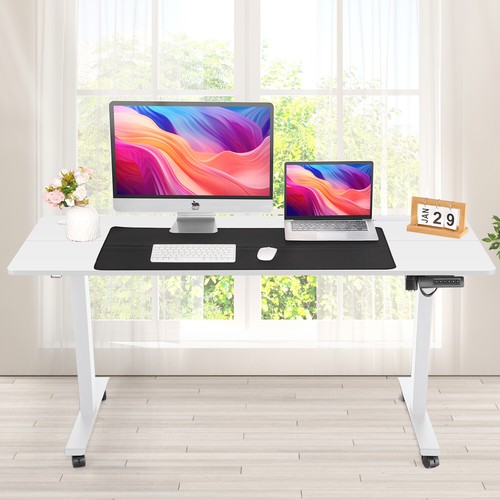 Electric Height Adjustable Standing Desk 63x24 Ergonomic Stand Up Desk for Home - Picture 37 of 117