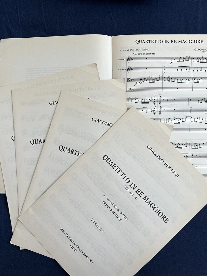 Puccini STRING QUARTET violins viola cello Quartetto in D, PARTS and Full Score - Image 2 of 2