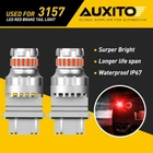 AUXITO 3157 Red LED Brake Tail Parking Stop Light Bulbs Error Free Super Bright
