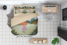 3D Rural Girl Painting Kids Quilt Cover Set Duvet Cover Bedding Pillowcases