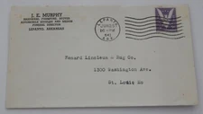 Lepanto Arkansas June 25 1943 postal cover J.E. Murphy Hardware Furniture