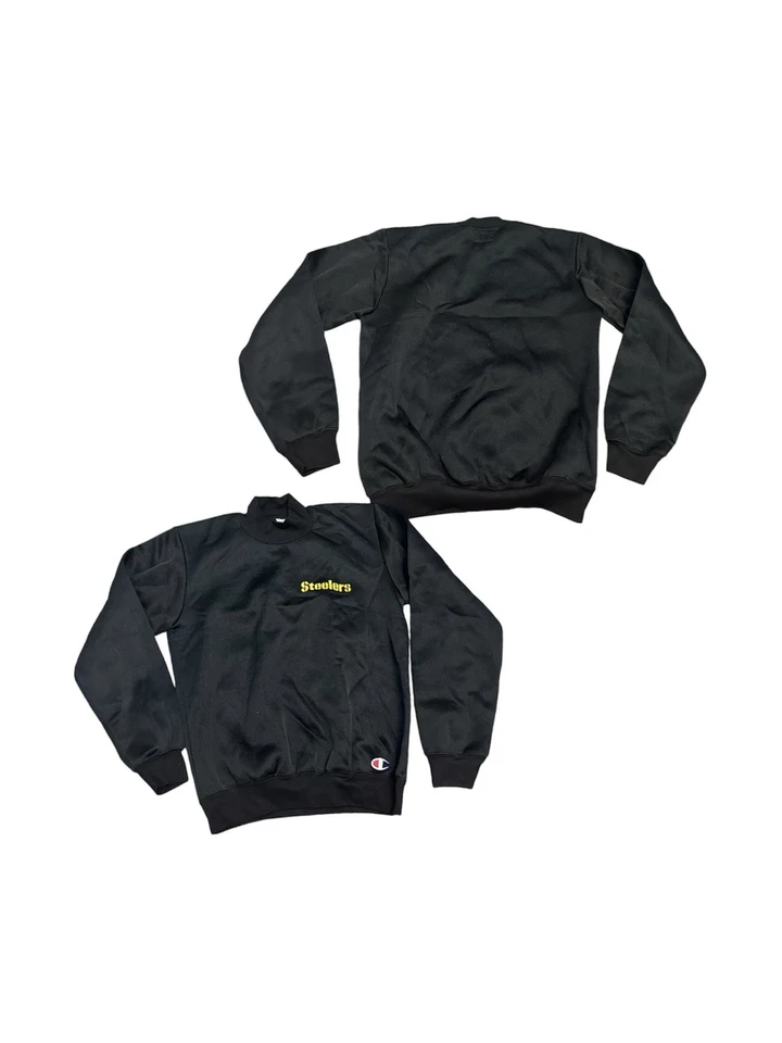 Vintage 1960’s Champion Nylon Negro Cuello Redondo Hombre’s Talla Mediana Foto 3 de 4