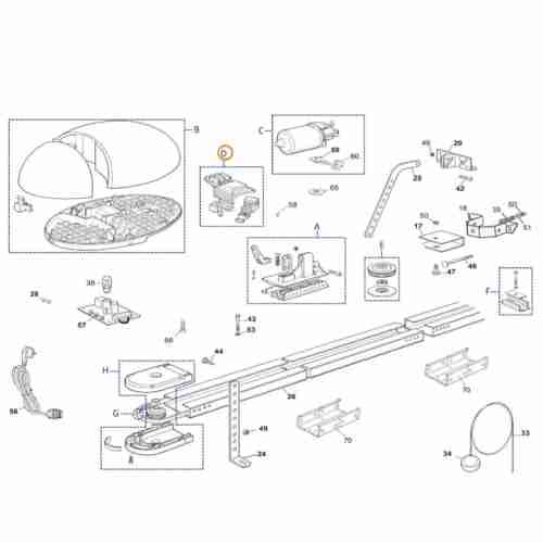 Gruppo Motore Encoder Mhouse RMHGD1014 - Ricambio Originale NICE GD0