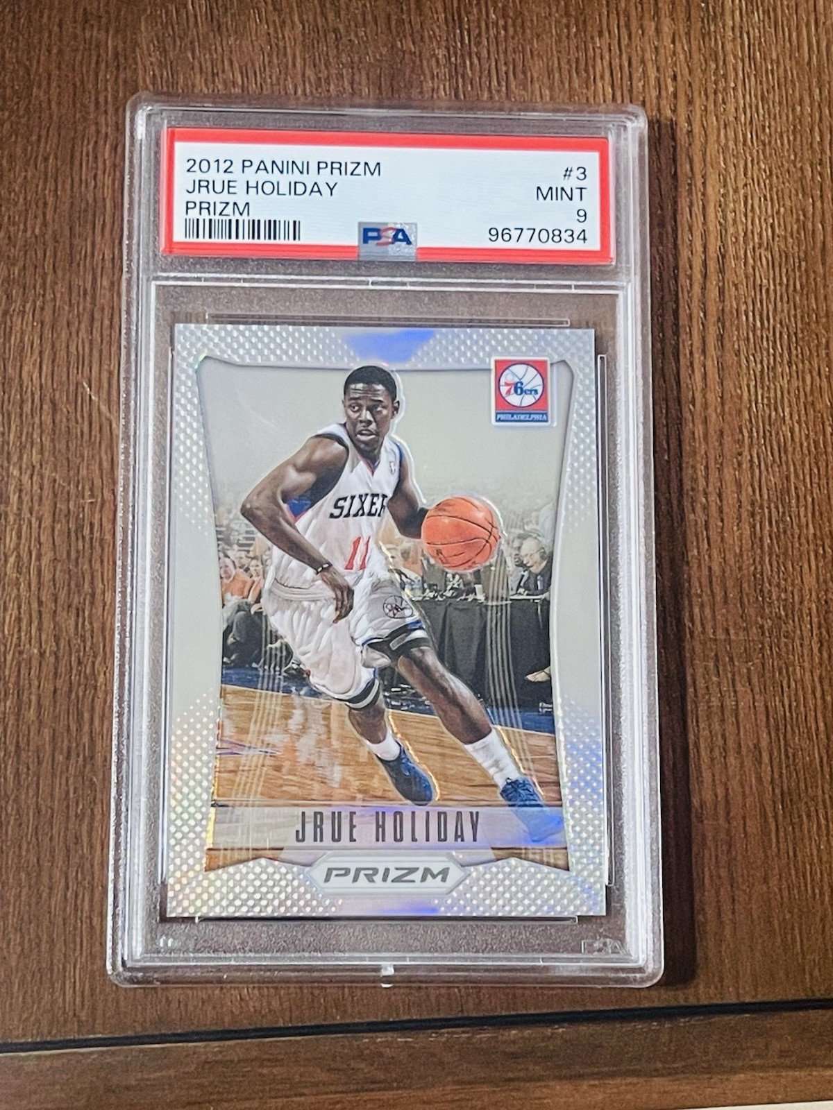 2012-13 Panini Prizm Jrue Holiday #3 Silver Prizm PSA 9 Mint