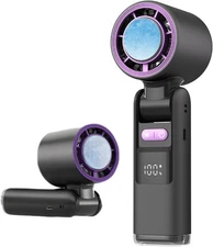 Handheld Portable Mini Turbo Fan w Ice Cooler Rechargeable Travel Outdoor Sport