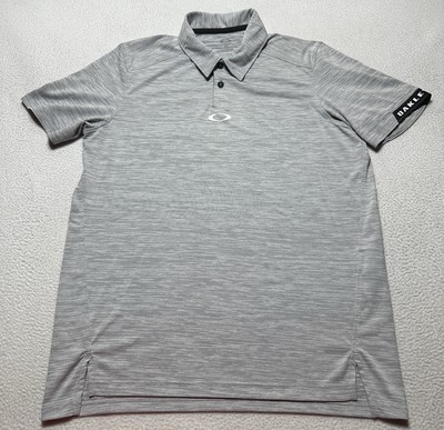 Oakley Gravity Polo Mens Size Small Grey Casual Golf Tailored Tee Shirt Preppy
