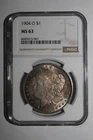 1904 O Morgan Silve Dollar Toned NGC MS63 #067
