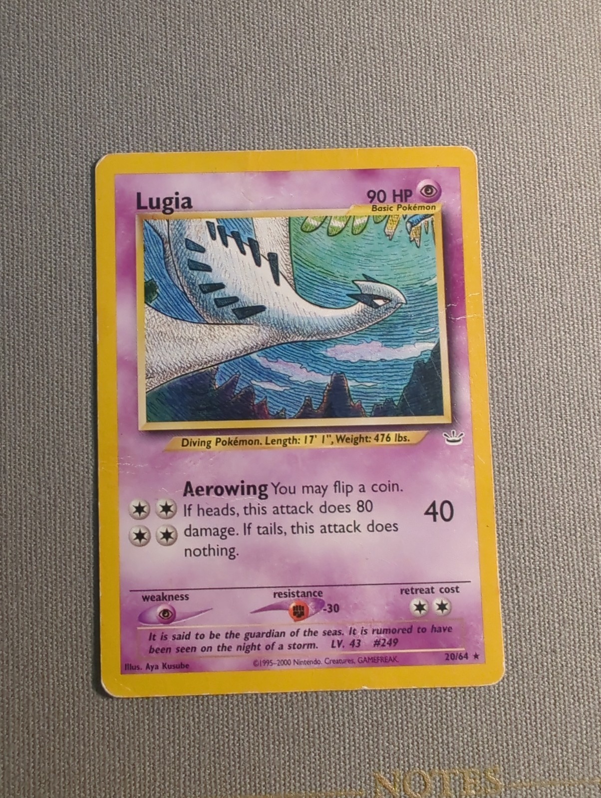 Lugia Neo Revelation 20/64 Regular Card Dmg