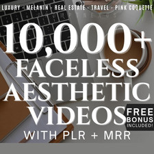 10,000 Aesthetic Faceless Video Reels Photos Digital Bundle for Resale