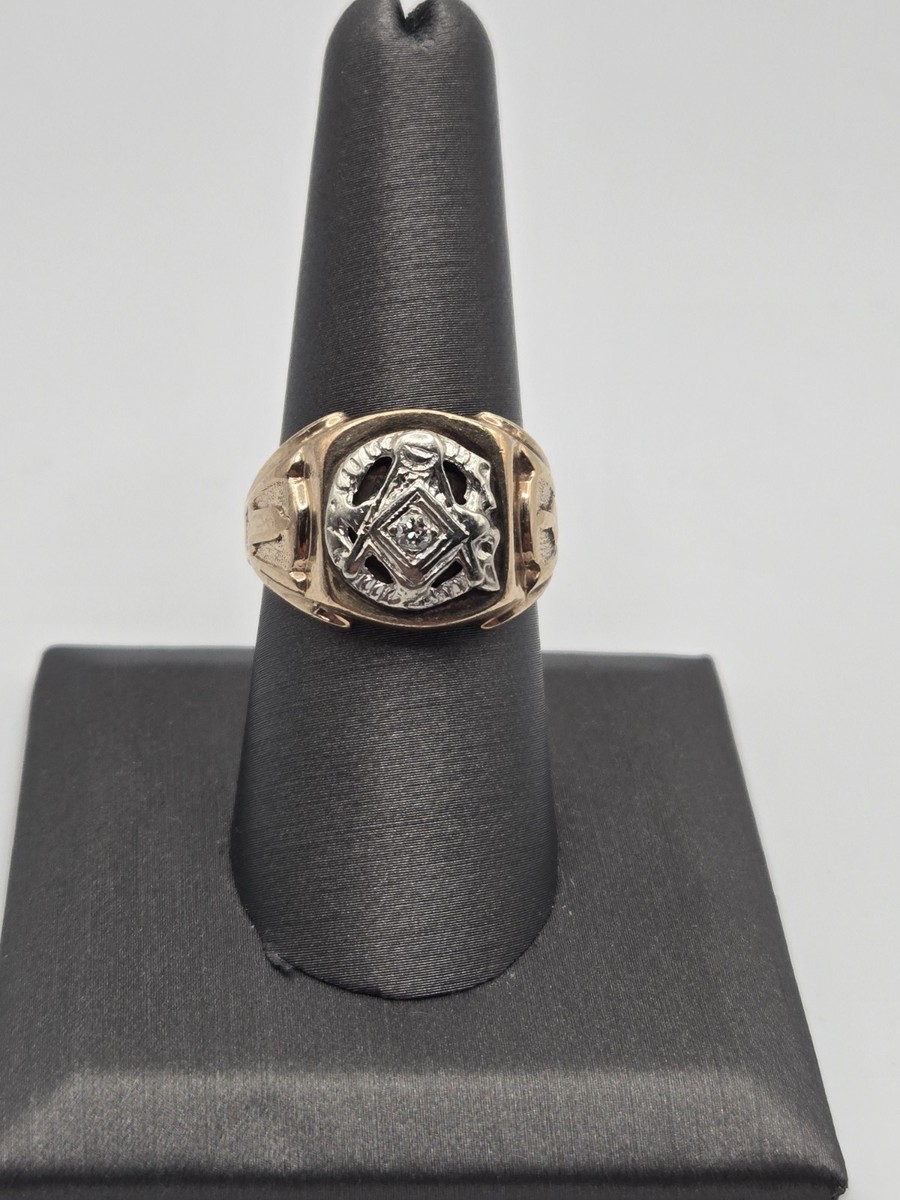 20号　Vintage Freemason 10k gold ring Vintage 10k Masonic Ring Size 8 10k Solid Gold | eBay