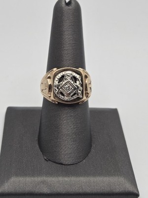 Vintage 10k Masonic Ring Size 8 10k Solid Gold | eBay