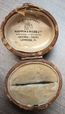 Antique Edwardian (?) Leather Ring Box; Marked Mappin & Webb
