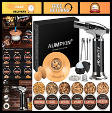 Cocktail Smoker Kit with Torch & 6 Wood Chip Flavors - Whiskey Infuser Gift Set
