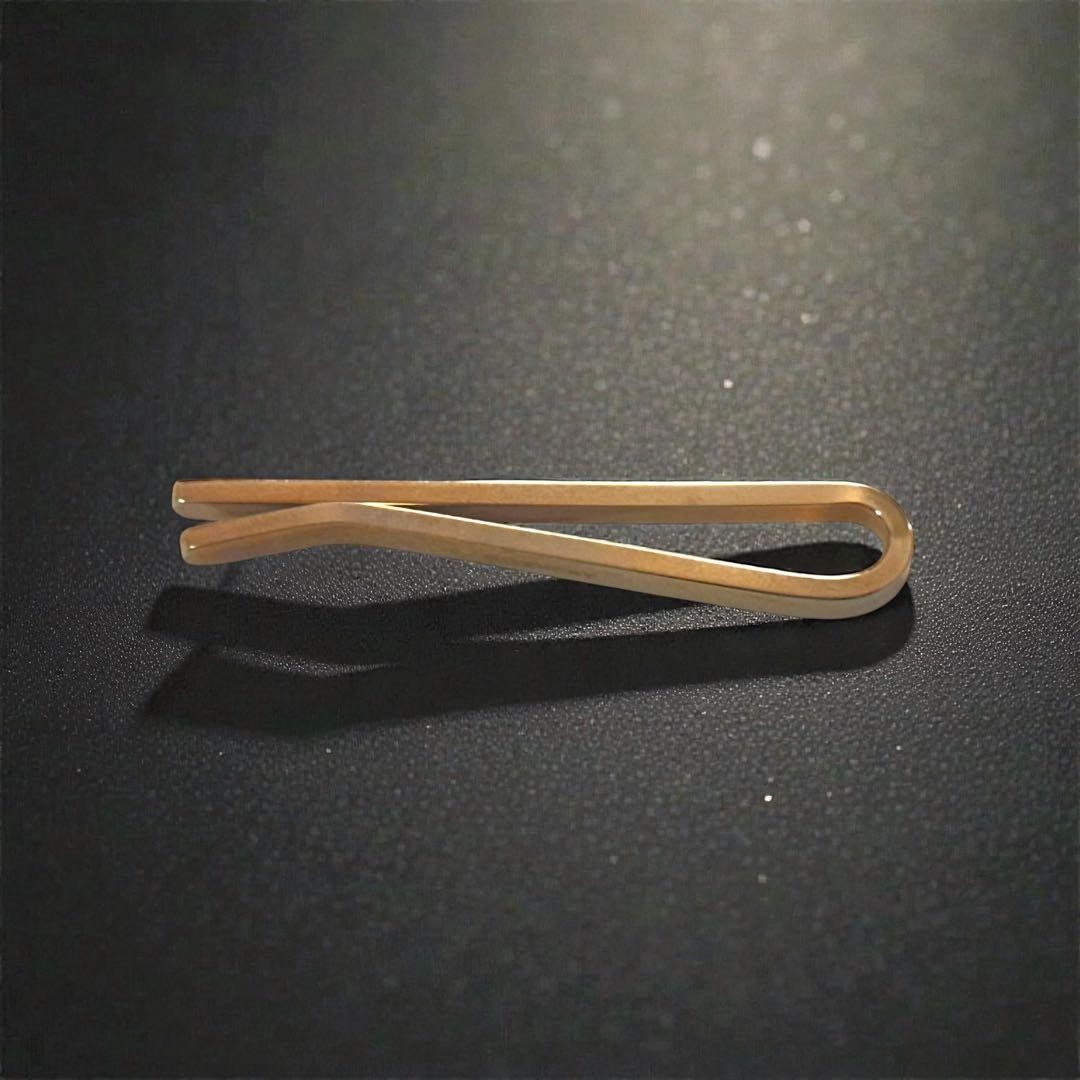 GIVENCHY Tie Clip Logo Gold Black thumbnail 3