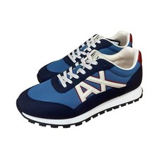 AX ARMANI EXCHANGE SCARPE SNEAKER uomo low cut Molto comode BLU XM1960 F388