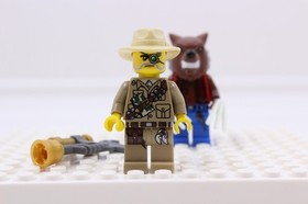 LEGO Monster Fighters Werewolf mof003 & Major Quinton Steele mof004 Minifigures