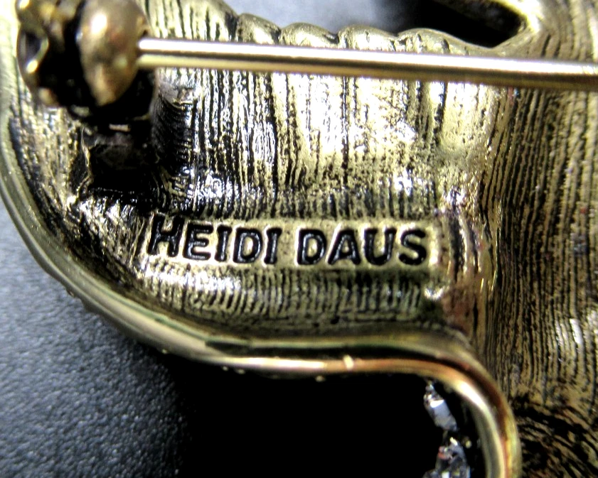 Broche prendedor HEIDI DAUS Hope Springs esmalte eterno aves de cristal Foto 4 de 4