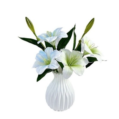 3D Printed Silk Hemerocallis Lily Artificial Flower for Wedding Home Decor