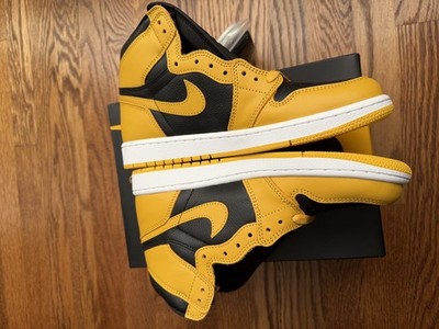 Nike Air Jordan 1 Retro High OG Mens Size 9 Pollen Black Yellow 555088-701