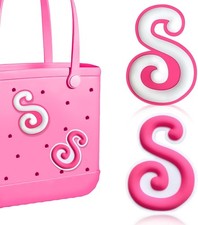 2Pcs Lettering Charms For Bogg Bag, 3D Alphabet Printed Decorative S