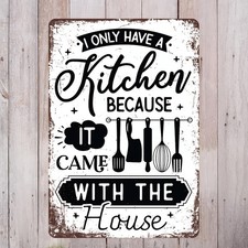 Humorous Kitchen Metal Sign - Iron, 19.81 x 29.97 cm